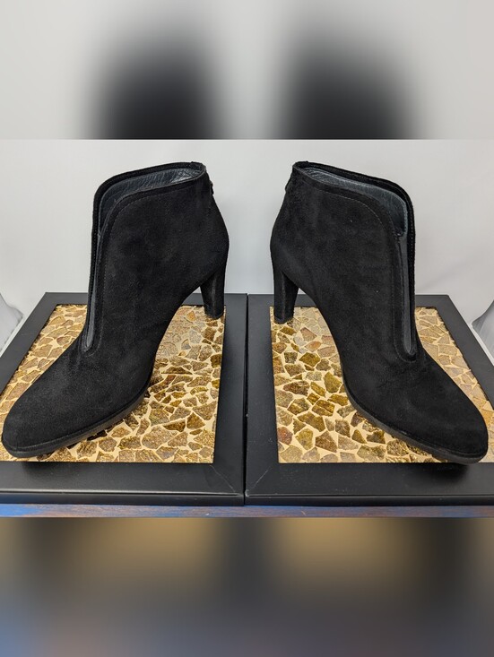 Stuart Weitzman Shoes - Stuart Weitzman Black Suede Ankle Booties
